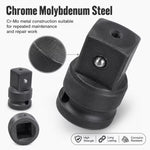 3/4-Inch Female to 1-Inch Male Impact Socket Adapter – Black, Chrome Molybdenum Steel Drive Converter for Impact Wrench & Breaker Bar