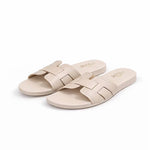 Women’s H-Strap Flat Slide Sandals – Lightweight Open-Toe Summer Shoes