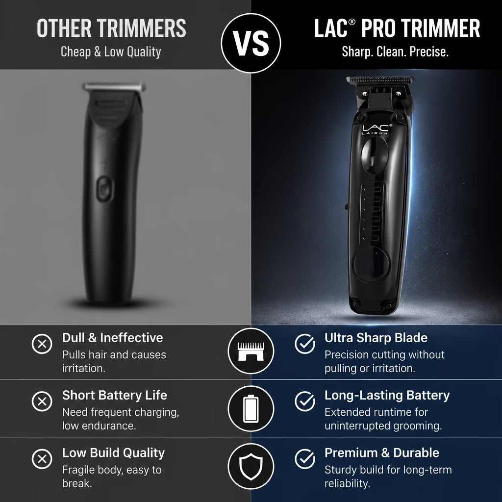 Glossy Black Professional Hair Detail Trimmer