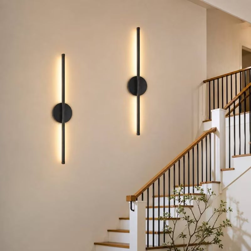 2pcs Rechargeable Wall Lamps - Black, 50cm LED Wireless Wall Sconces, Dimmable Light with Rechargeable Battery, Crystal Design, USB Powered, Modern Wall Lighting for Bedroom, Living Room & Hallway