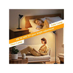 144.78cm Modern LED Floor Lamp - Black, Dimmable Standing Reading Lamp, 3000K-6500K Adjustable Color Temperature, Touch Switch, Adjustable Brightness & Height, USB Powered, Stylish Floor Light for Bedroom & Living Room