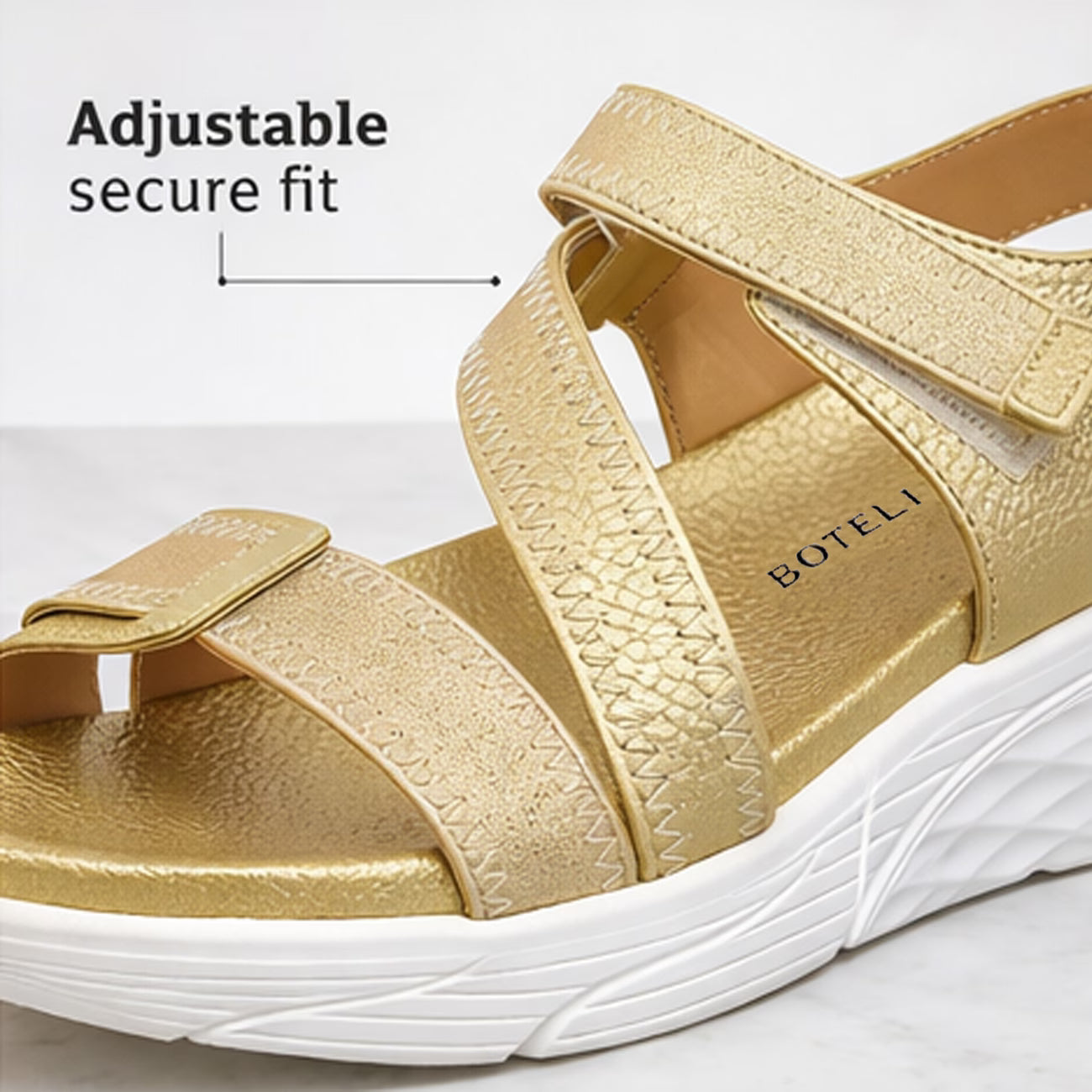 Women’s Adjustable Strap Wedge Sandals – Open-Toe Thick Platform Summer Shoes