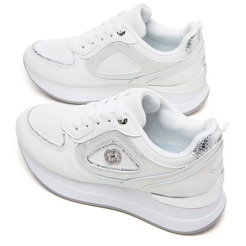 Stylish Women's Athletic Sneakers – Patchwork Design, Lightweight Rubber Sole, Slip-Resistant