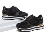 Women's Thick-Sole Sneakers – Height-Increasing, Solid Color, Fashionable Casual Sports Shoes