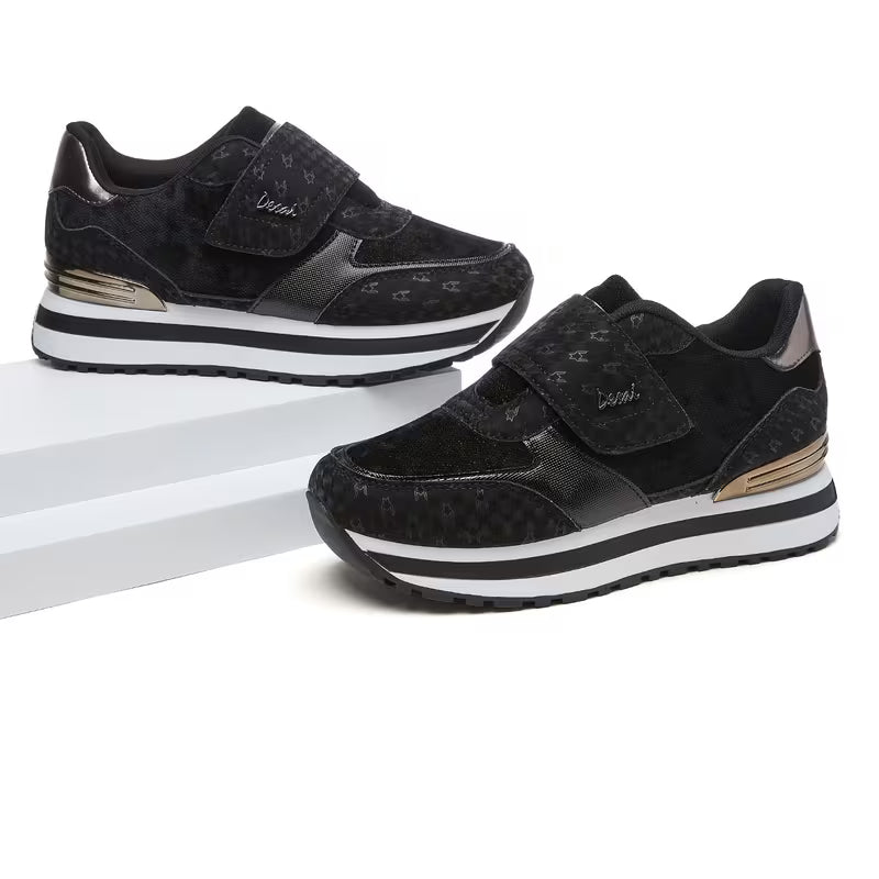 Women's Thick-Sole Sneakers – Height-Increasing, Solid Color, Fashionable Casual Sports Shoes
