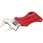 ENGINEER Adjustable Spanner - Red & Silver, Stubby Type with 2mm Thin Jaws, TWM-08, Compact Adjustable Wrench for Plumbing, Automotive, Mechanical & DIY Repairs