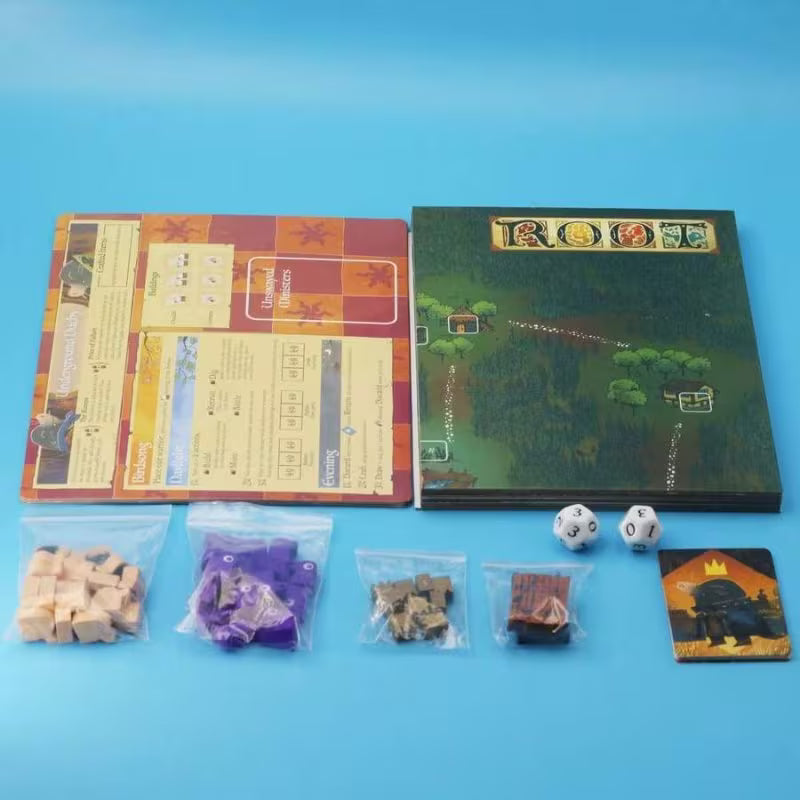 Root Underworld Tabletop Strategy Game - Multicolor Underground Map System, Thick Cardboard Board & Wooden Game Pieces, Vintage Cartoon Animal Art Style, Multiplayer Tactical Battle Game, Group Gathering & Home Entertainment