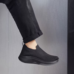 Men's Breathable Mesh Slip-On Sports Shoes – Black, Light Grey & Navy Blue