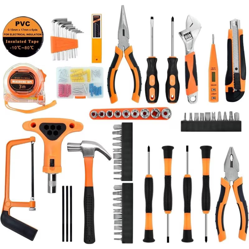 80PCS Hand Tool Set – Black & Silver, Carbon Steel Screwdrivers, Socket Set, Wrench & Pliers with Hard Carrying Case for Home, Office, Workshop & DIY Use
