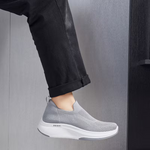 Men's Breathable Mesh Slip-On Sports Shoes – Black, Light Grey & Navy Blue