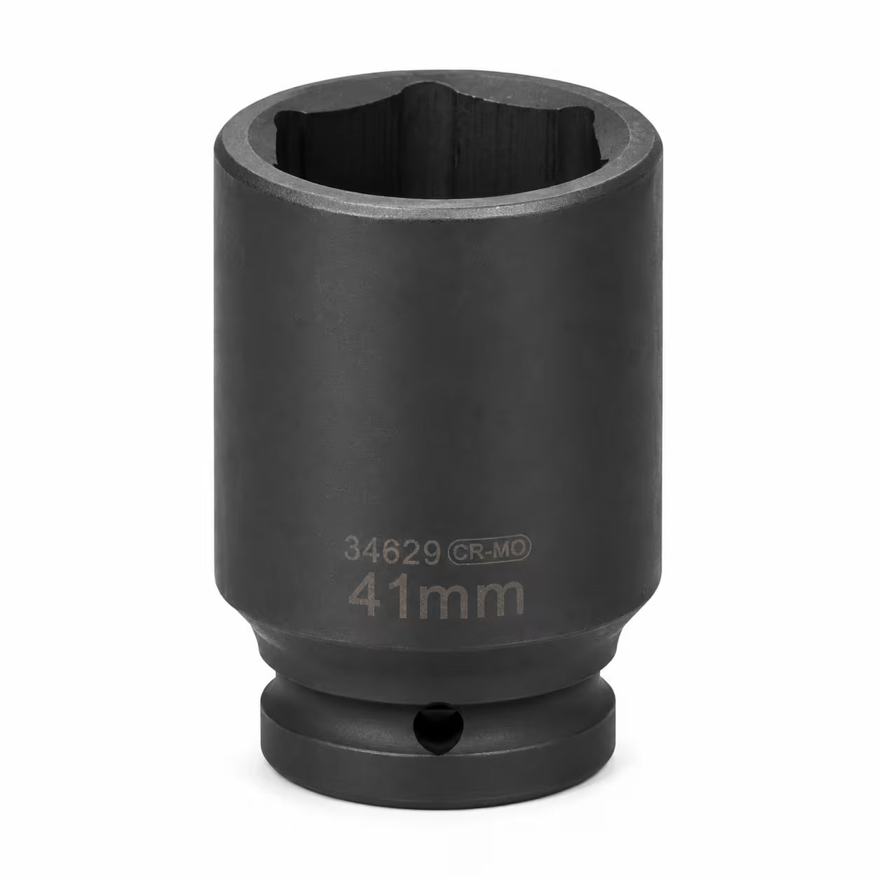 41mm Deep Impact Socket - Black, 3/4 Inch Square Drive, Cr-Mo Steel 6-Point Socket, Heavy-Duty Deep Socket for Impact Wrench, Ratchet & Breaker Bar, Automotive & Machinery Repair