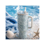 Micanda 40oz Insulated Water Bottle – Stainless Steel, Handle & Straw, Leak-Proof Travel Mug