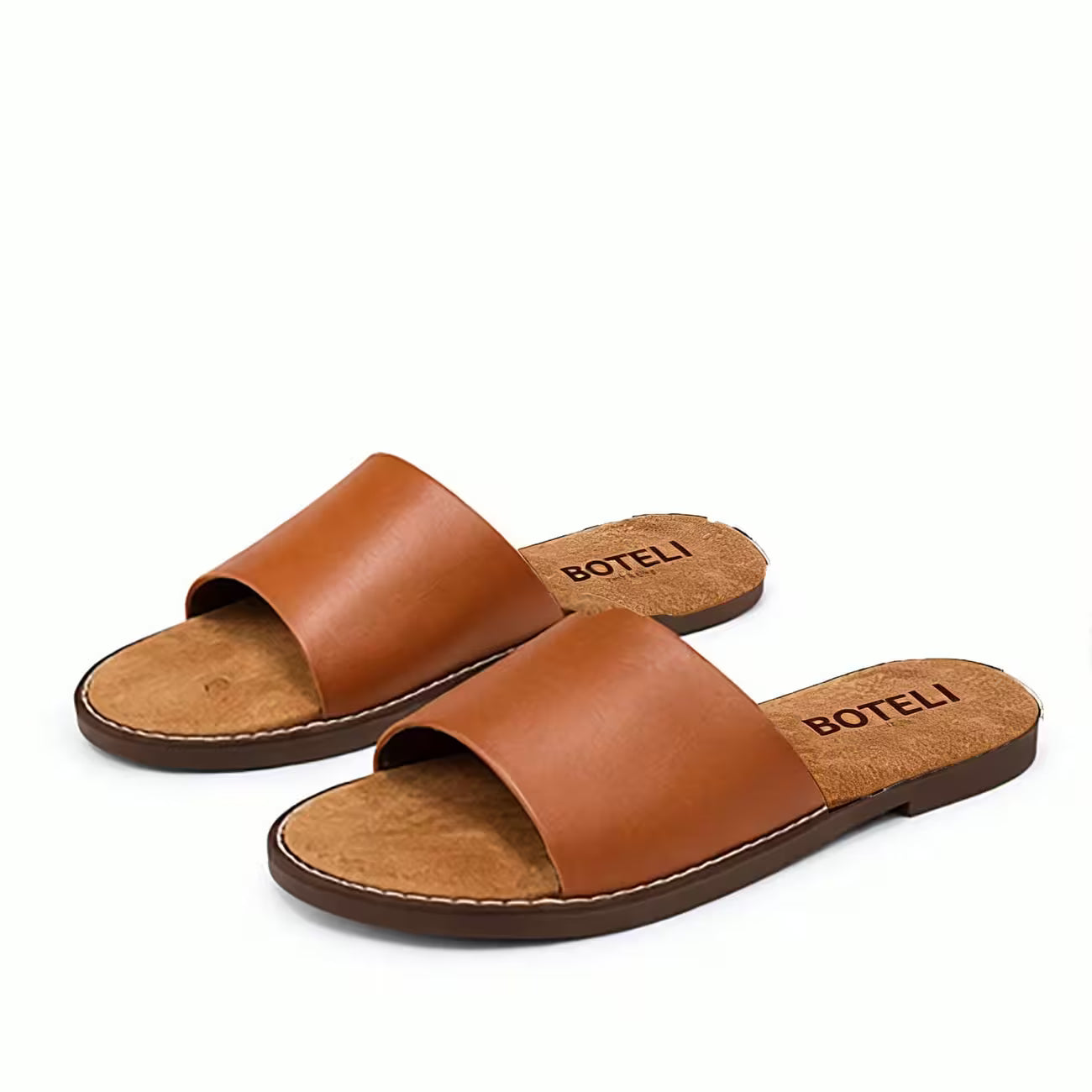 Women’s Flat Slide Sandals – Cushioned Insole Non-Slip Casual Summer Shoes