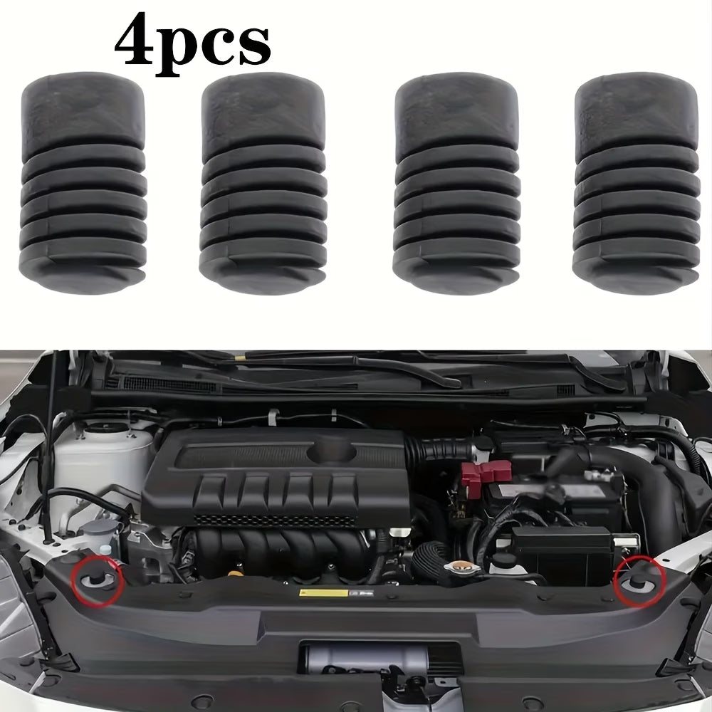 4 Pieces Universal Anti Vibration Rubber Pads 0.59 Inch Hole