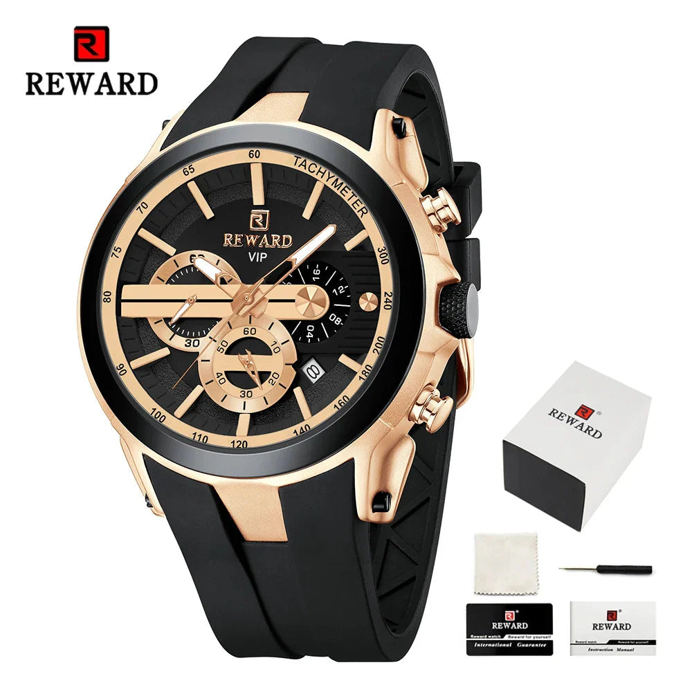 REWARD VIP Men's Chronograph Watch – Luminous & Waterproof