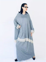 Women’s Soft 2-Piece Lace Prayer Robe Set – Comfortable Elastic Modest Wear