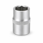1/2-Inch Socket – Silver, 1/2-Inch Square Drive, 6-Point CR-V Chrome Vanadium Steel Socket for Ratchet, Breaker Bar & Automotive Repair