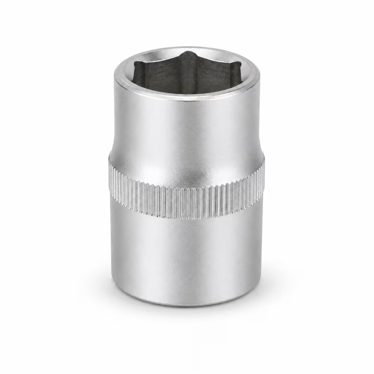 1/2-Inch Socket – Silver, 1/2-Inch Square Drive, 6-Point CR-V Chrome Vanadium Steel Socket for Ratchet, Breaker Bar & Automotive Repair