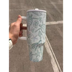Micanda 40oz Insulated Water Bottle – Stainless Steel, Handle & Straw, Leak-Proof Travel Mug