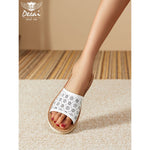 Women’s Floral Print Flat Sandals – Lightweight Breathable Summer Shoes