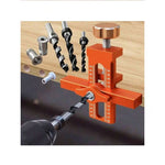 2-in-1 Cabinet Door Installation Template (Orange) - 6/8/10mm Perforated Mounting Jig with 7-40mm Range, Aluminum Alloy Woodworking Tool Kit