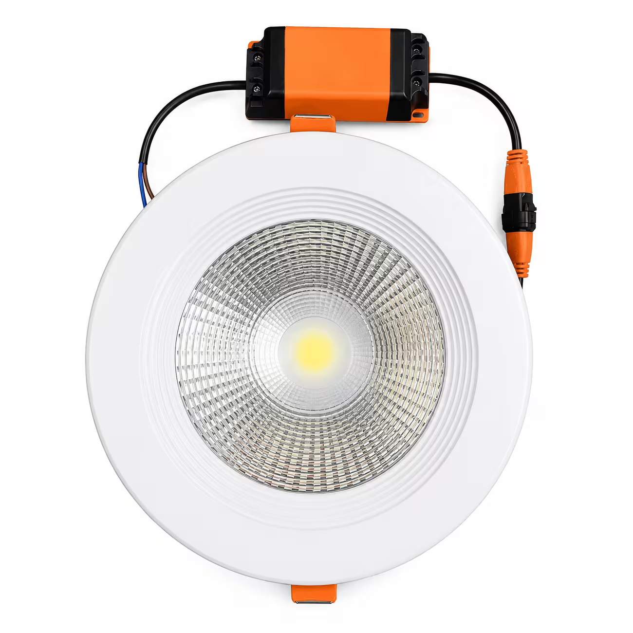 20W LED Downlight – White, 6500K Cool White Round Recessed Ceiling Light with 1400LM Output, LED Driver, 168mm Diameter & 140mm Cutout for Home, Office & Shop Use