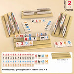 Ramming Cube Game - Multicolor 4 Racks/Trays with 104 Large Tiles, 3.8cm x 2.7cm Classic Family Board Game, Adult Strategy Entertainment Game, Travel Party Game for Friends & Gatherings