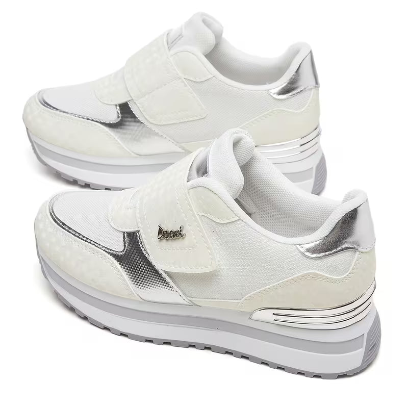 Women's Thick-Sole Sneakers – Height-Increasing, Solid Color, Fashionable Casual Sports Shoes