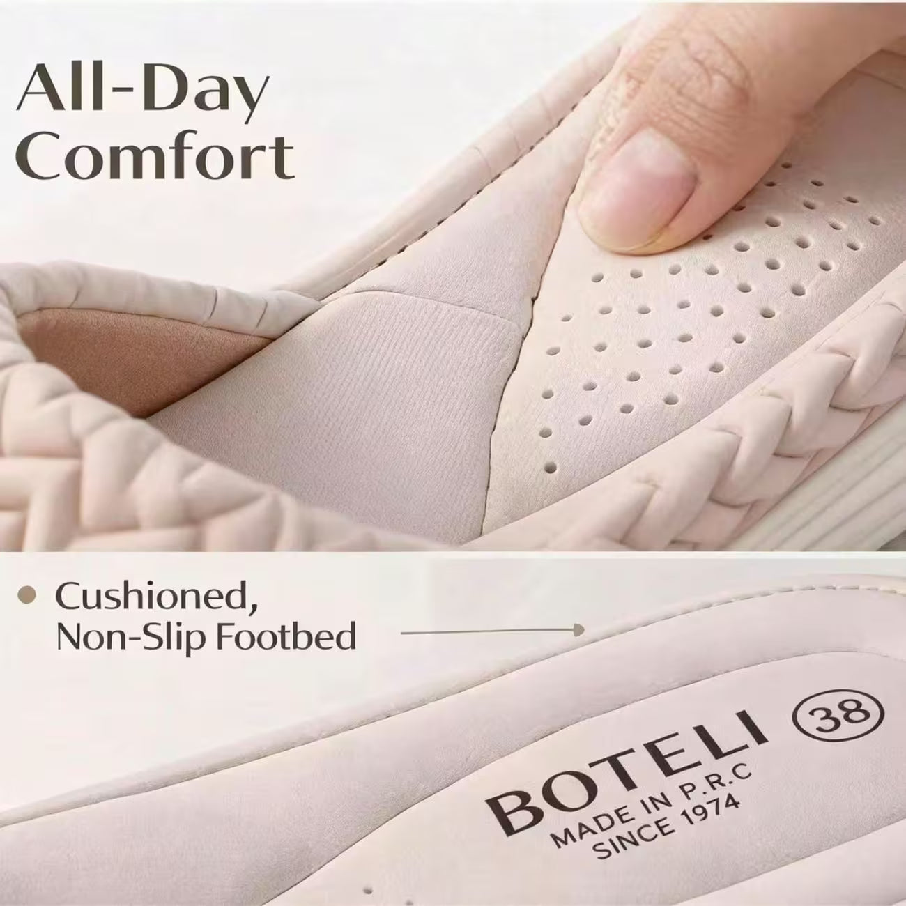 Women’s Quilted Platform Slide Sandals – Open-Toe Wedge Summer Shoes
