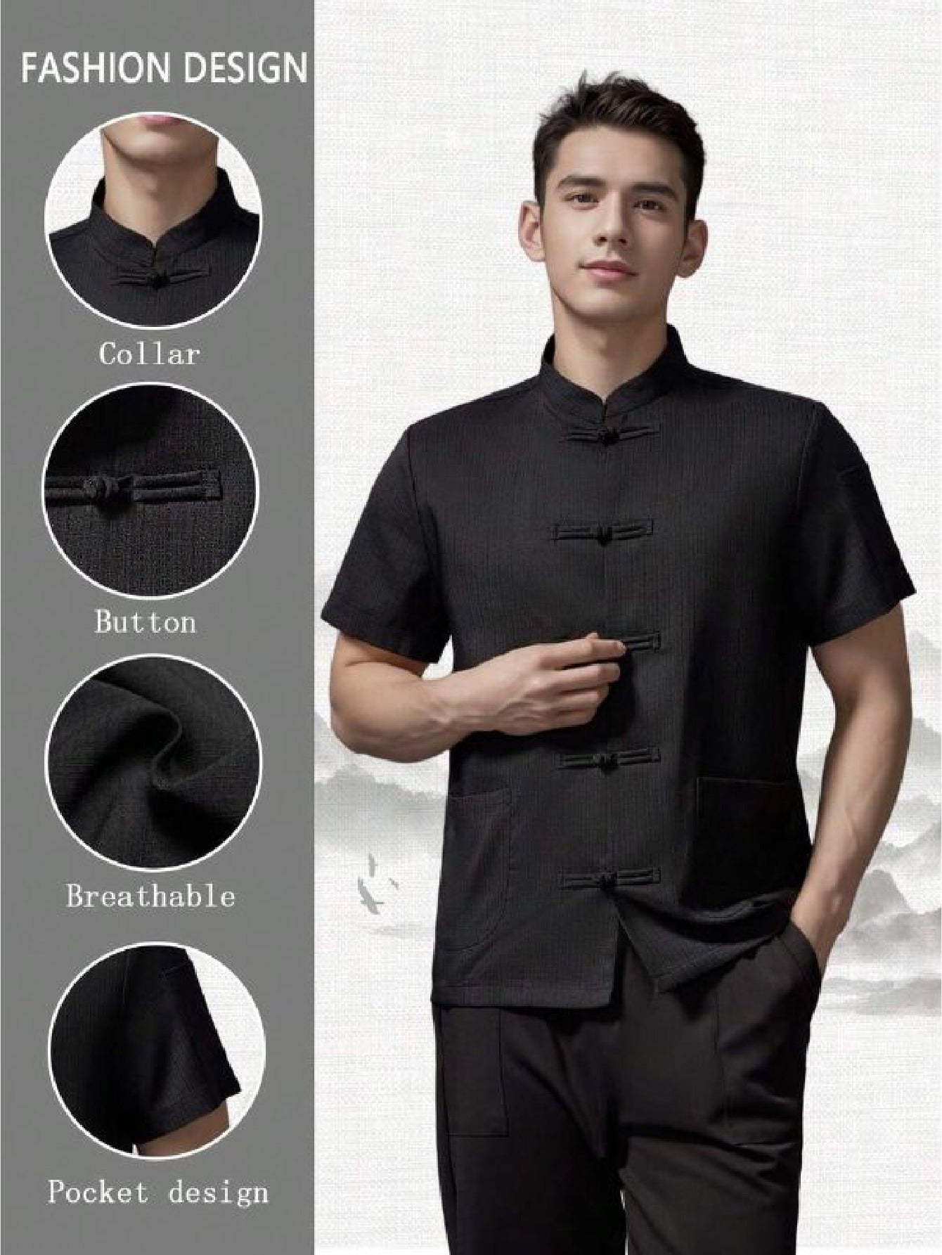 Unisex Chinese Style Short-Sleeve Chef & Martial Arts Uniform in Mixed Colors (Size: AE XXS) – Breathable Lightweight Summer Culinary Jacket