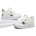 Women's Low-Top Sneakers – Magic Tape Closure, Thick Sole, Breathable Mesh