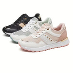 Women's Thick-Sole Sneakers – Breathable Mesh, Soft Sole, Height-Increasing Casual Shoes