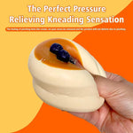 Blueberry Squishy Toy – Yellow Chubby Food-Grade Silicone Squeeze Fidget Toy