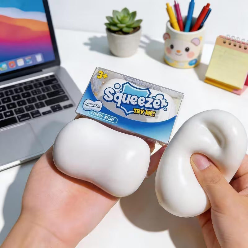 2-Pack Tan Bead-Filled Slow-Rising Squishy Toys – Realistic Squeeze Food Stress Relief Fidget for Adults, Office Decor & Gifts