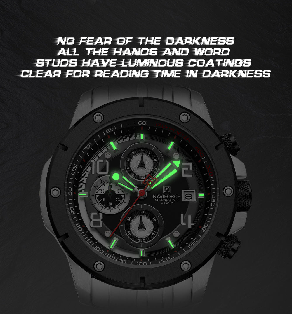 NAVIFORCE NF8056 SBS Chronograph Watch – Luxury Performance with Luminous Style
