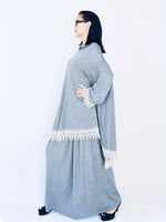 Women’s Soft 2-Piece Lace Prayer Robe Set – Comfortable Elastic Modest Wear