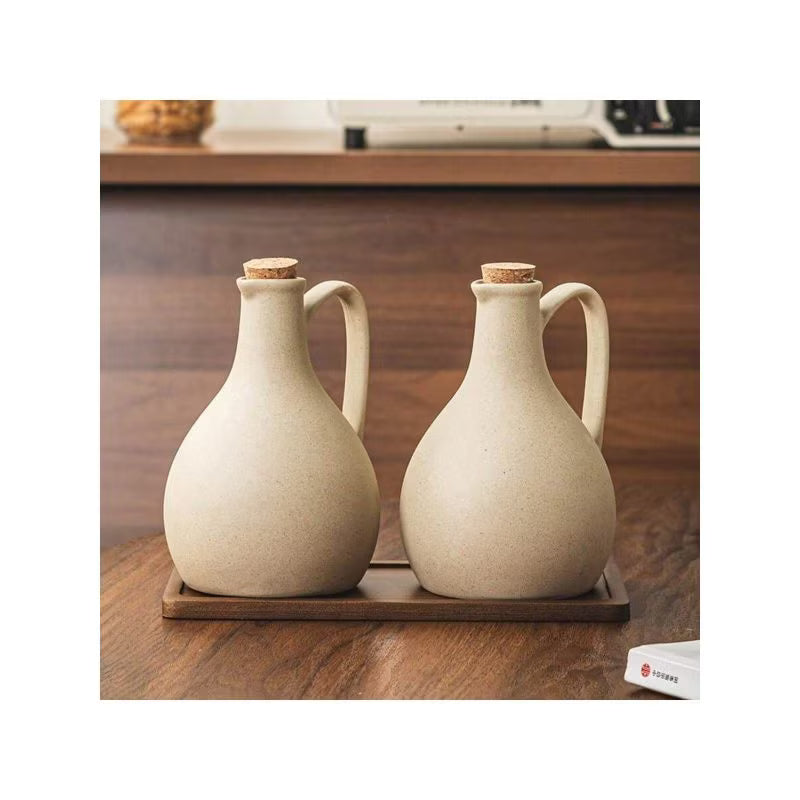 550ml Thick Ceramic Oil & Sauce Dispenser Bottle