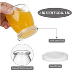 LUXORAQ 6-Piece Glass Yogurt Jars – 100ml Reusable Containers with Lids