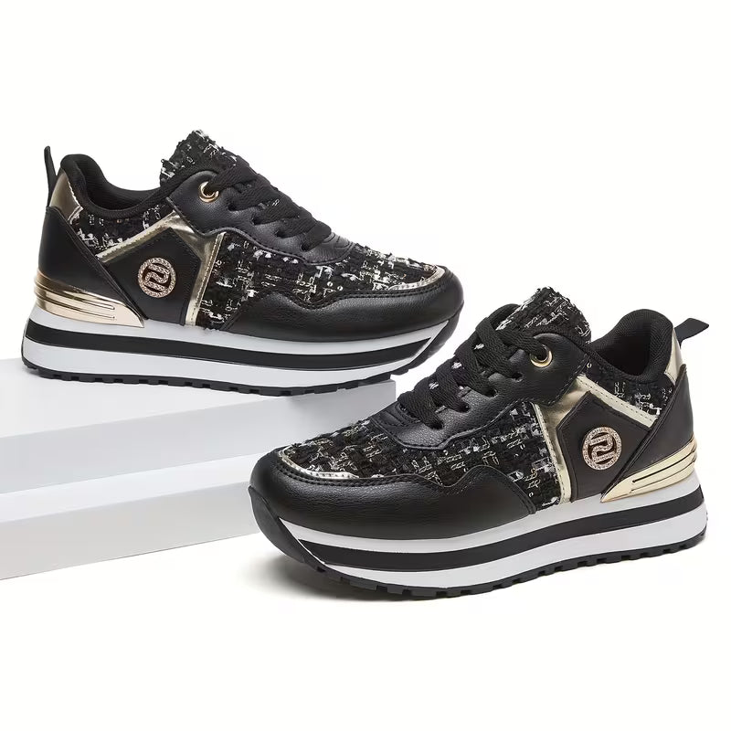 Women's Casual Running Sneakers – Raised Sole, Comfortable Spring Footwear