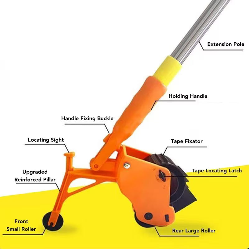 Ground Tape Applicator - Default Color, Manual Tape Marking Machine, 60mm/2.4in Applicable Tape Width, PVC PE EVA Film Floor Marking Tool, Handheld Tape Application Machine