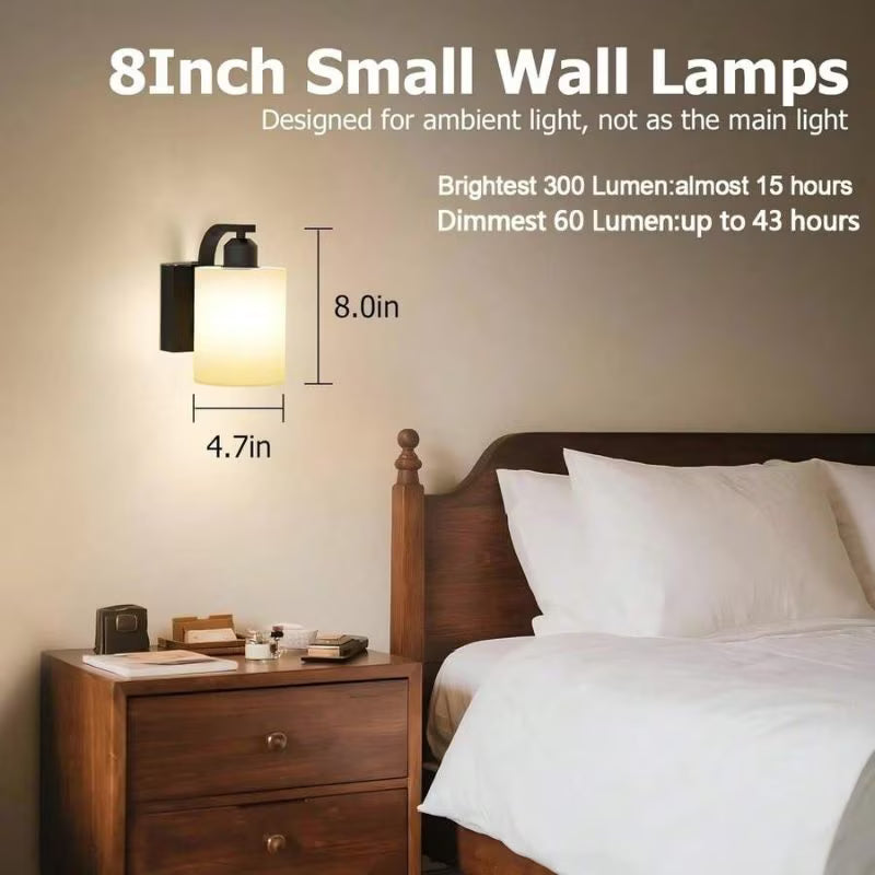 2pcs Rechargeable Fabric Wall Lamps - Golden, Modern Wireless Bedside Sconces, Touch & Remote Control, Dimmable Color Adjustment, Timer & Memory Function, USB Powered, Suitable for Bedroom, Living Room, Hallway & Hotel