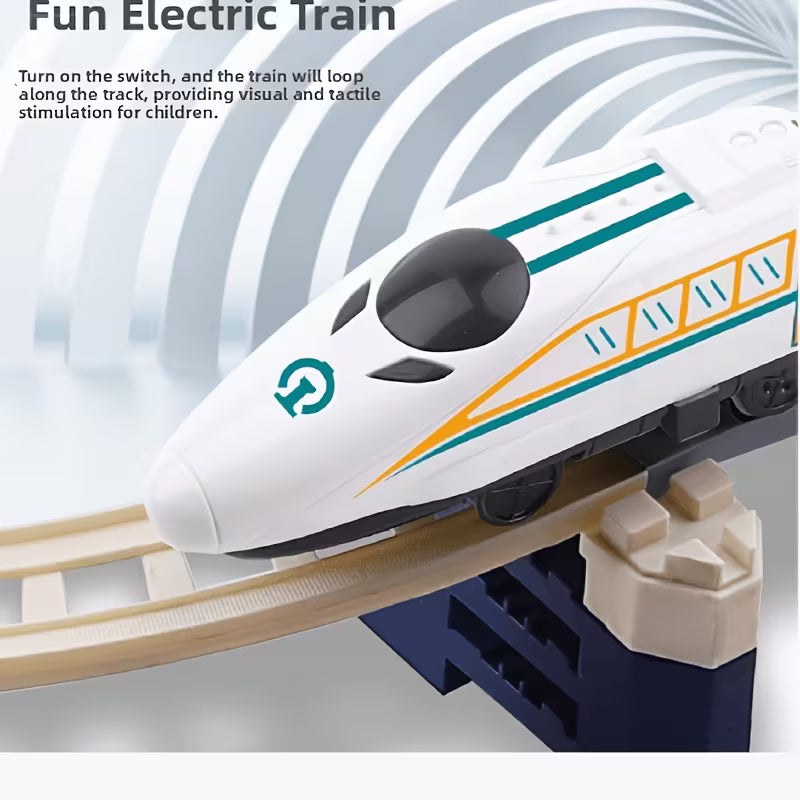 Double-Layer Electric Train Track Set - Multicolor DIY Assembly High-Speed Rail Toy, Educational Building Block Train Set for Kids, Electric Track Car Playset, Creative Construction & Racing Toy