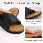 Women’s Flat Slide Sandals – Cushioned Insole Non-Slip Casual Summer Shoes