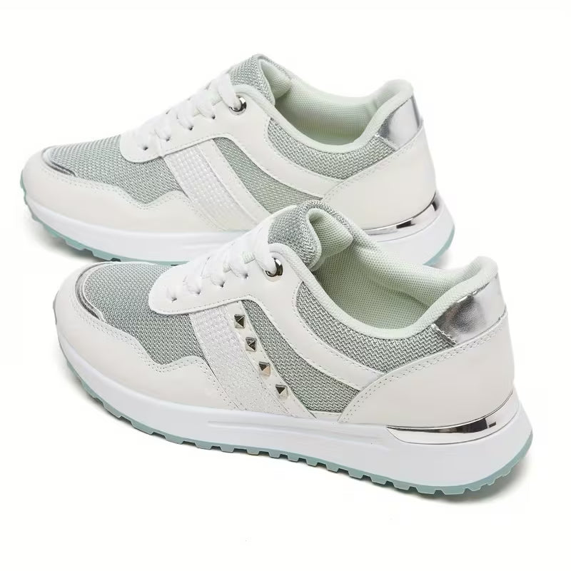 Women's Thick-Sole Sneakers – Breathable Mesh, Soft Sole, Height-Increasing Casual Shoes