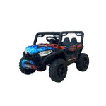 VLRA Super Sport Kids Electric Ride-On Jeep - Blue Off-Road Vehicle with Black Frame, Battery Powered 5-Speed Ride-On Car for Kids Ages 3-5, Outdoor Driving Toy