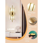 Modern Luxury Gold-Plated Wall Light - Stainless Steel Base, Black & Gold Finish, 1pc/2pcs Decorative Wall Lamp, Modern Sconce for Living Room, Bedroom, Corridor, Cafe & Office