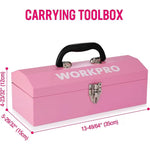 73-Piece Pink Tool Kit with 3.7V Cordless Screwdriver (Pink) – Portable Storage Box & Essential Home Repair Accessories