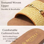 Women’s Flat Sandals with Golden Metal Accents – Open-Toe Summer Shoes