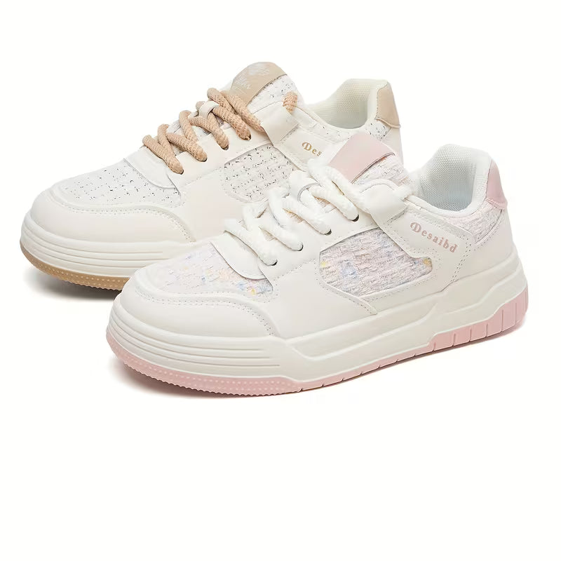 Desai Women's Knitted Sneakers – Breathable Cushioned Slip-On Shoes