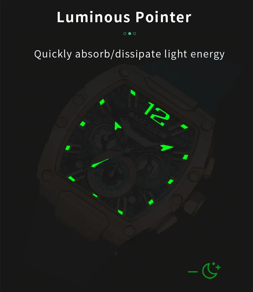 MEGIR 8112 – Bold Chronograph Watch with Calendar & Luminous Display